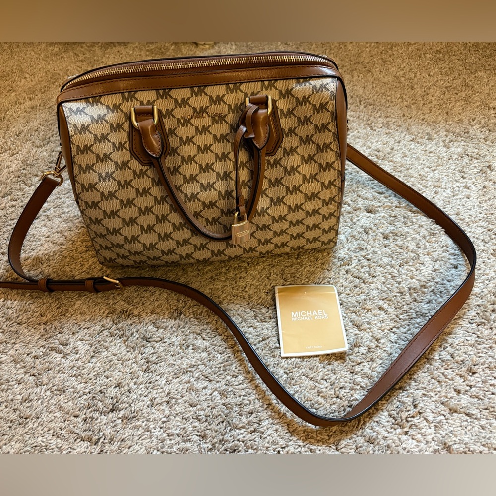 Michael Kors Brown Monogram Satchel